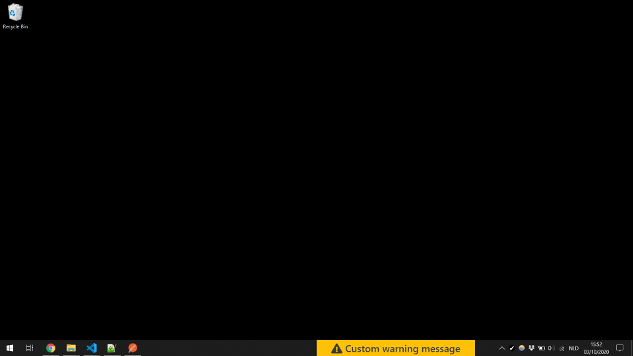 Custom warning